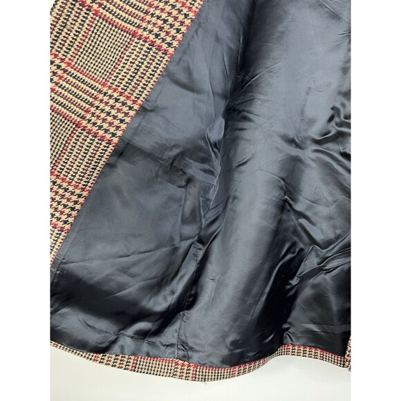 Zara Women Plaid Blazer Black Red Camel Jacket XL 2218/721/700 Academia Preppy - Picture 4 of 10